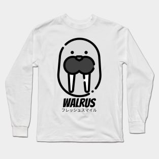 Arctic Walrus Tusks Grey Skin Animal Long Sleeve T-Shirt